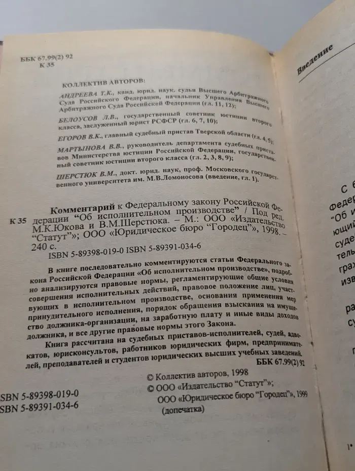 Комментарий к Федеральному закону Российской Федерации "Об исполнительном производстве"