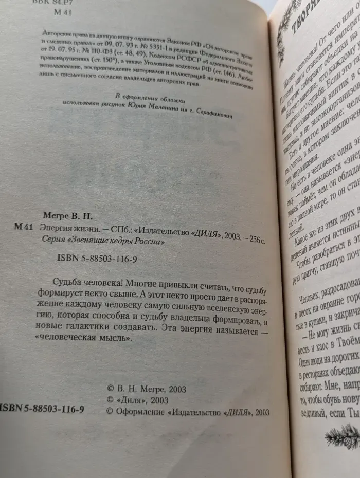 Звенящие кедры России. Энергия жизни