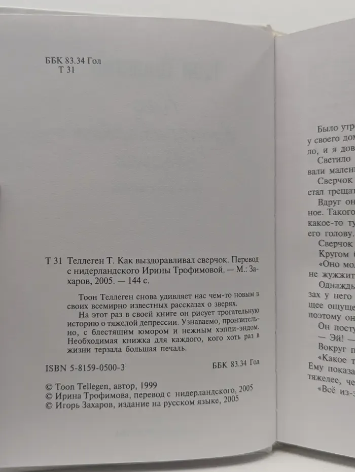 Как выздоравливал сверчок