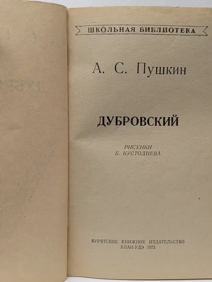 Школьная библиотека. Дубровский