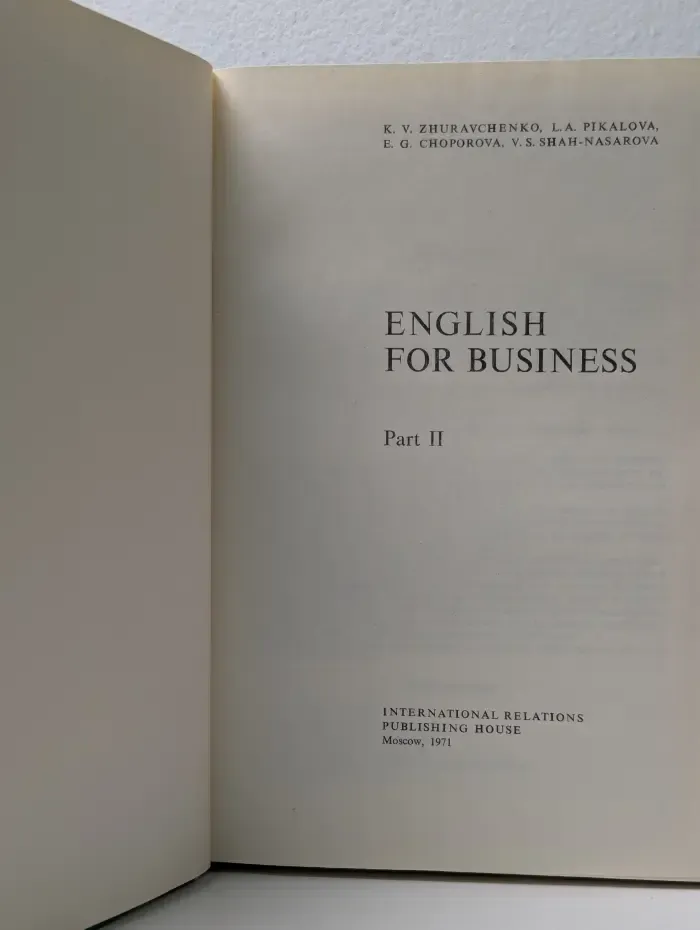 English for Business. Part 2