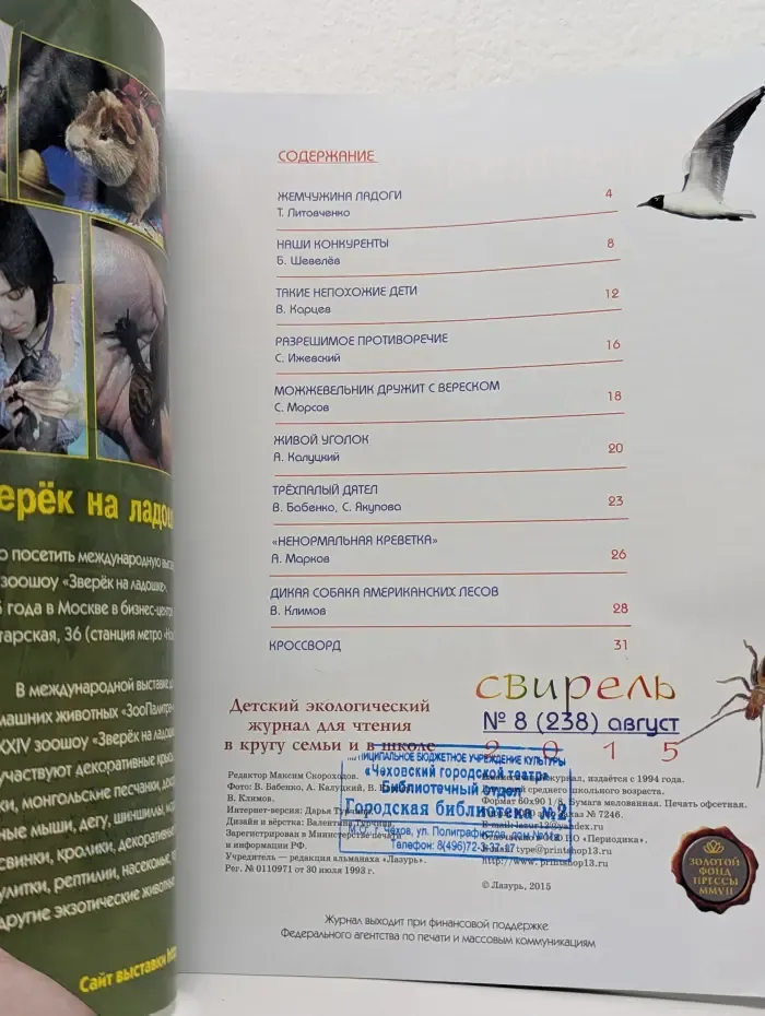 Свирель. Выпуск № 8/2015