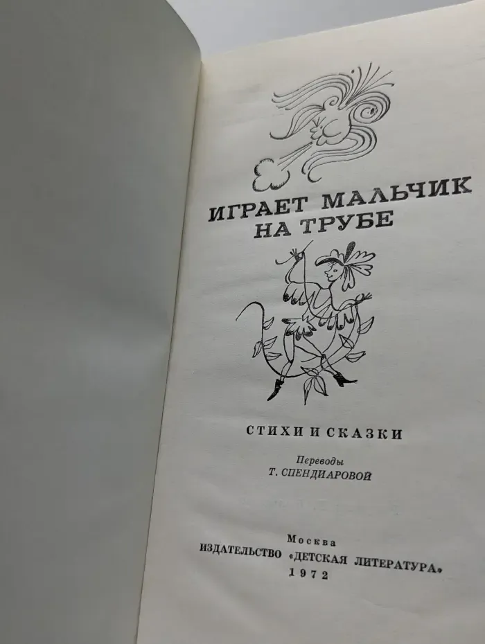 Играет мальчик на трубе