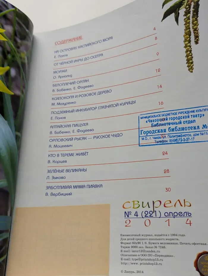 Свирель. Выпуск № 4/2014