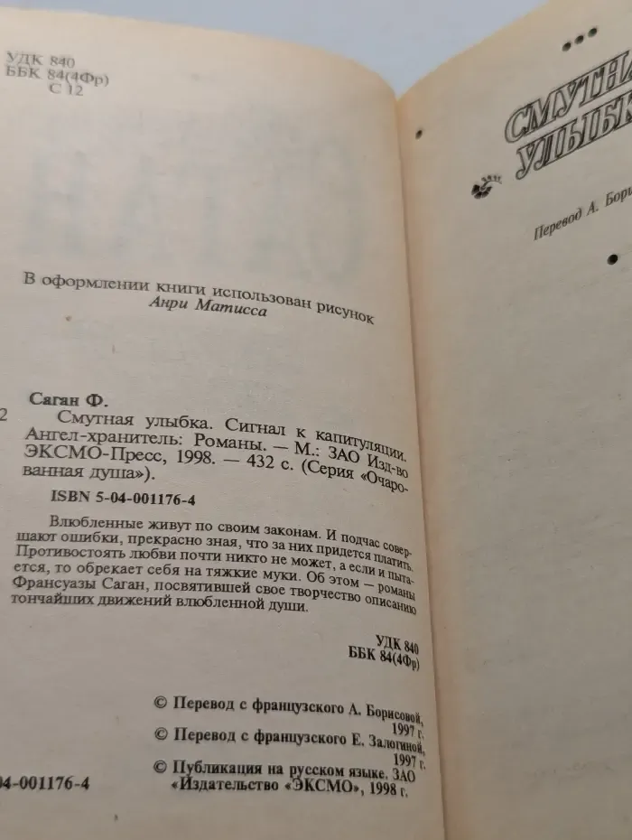 Очарованная душа. Смутная улыбка