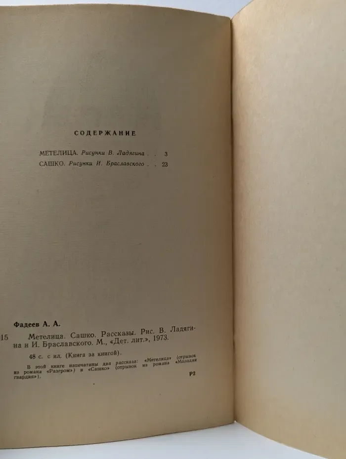 Книга за книгой. Метелица. Сашко