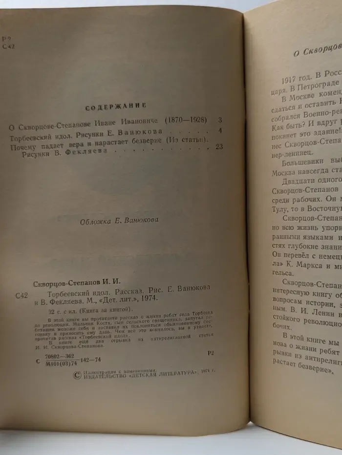 Книга за книгой. Торбеевский идол