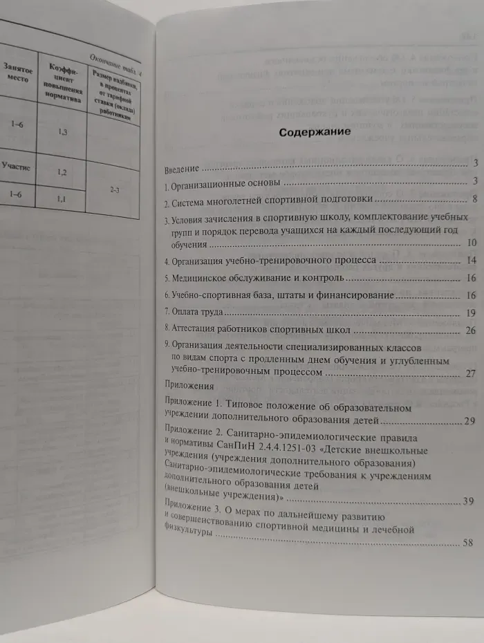 Нормативно-правовое и программное обеспечение деятельности спортивных школ в Российской Федерации