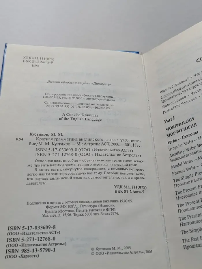 Краткая грамматика английского языка