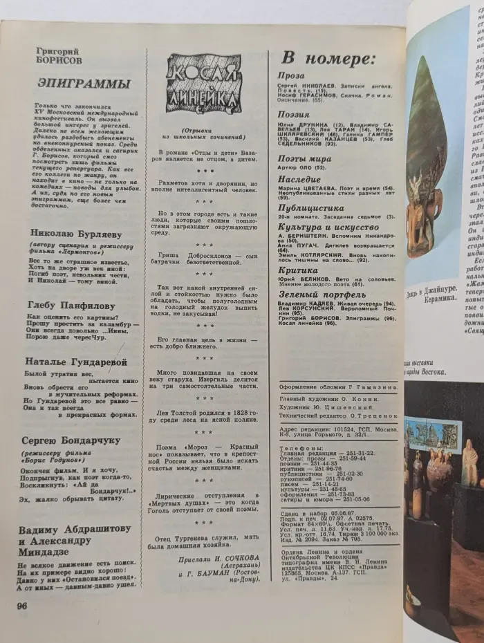 Юность. Выпуск № 8/1987