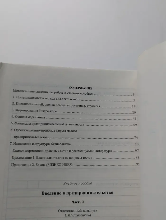 Введение в предпринимательство