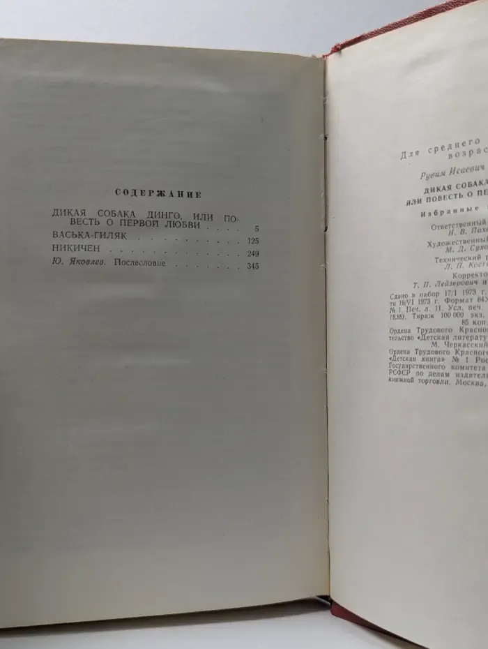 Дикая собака Динго, или Повесть о первой любви