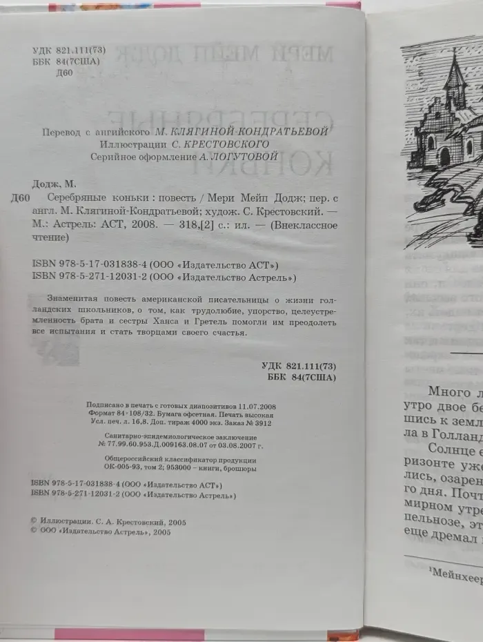 Внеклассное чтение. Серебряные коньки