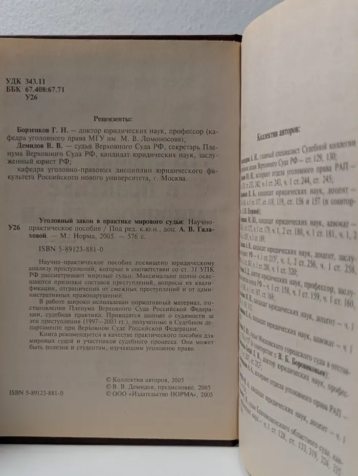 Уголовный закон в практике мирового судьи