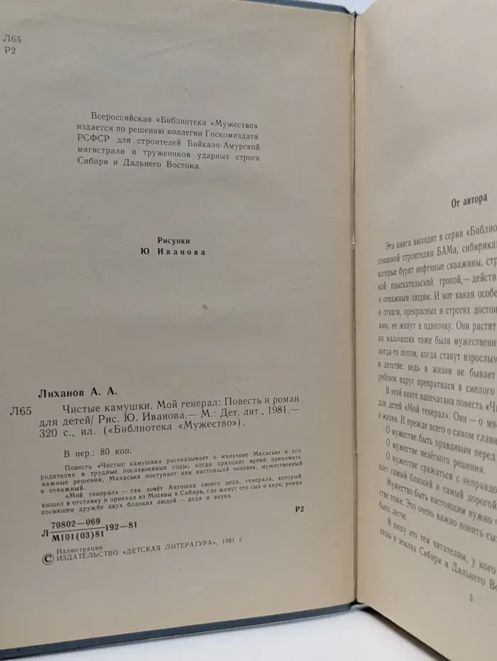 Библиотека Мужества. Чистые камушки. Мой генерал