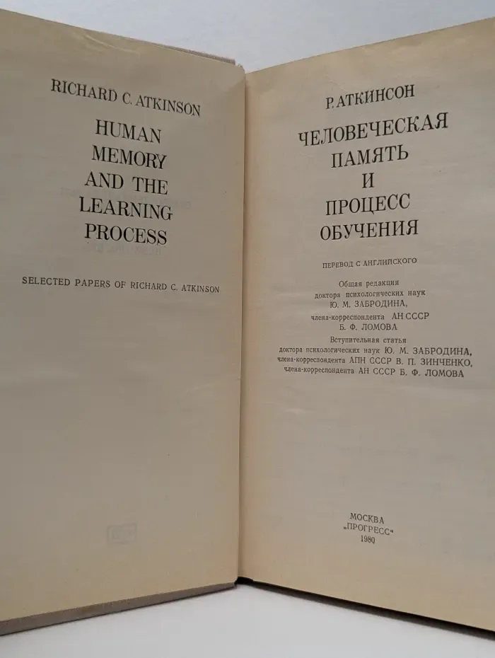 Человеческая память и процесс обучения
