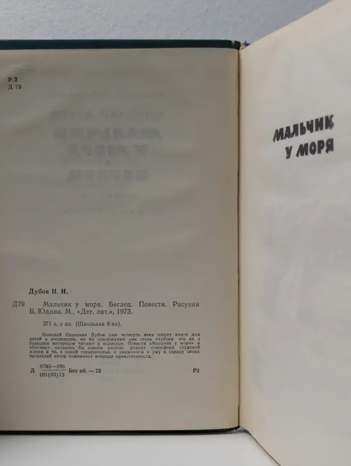 Школьная библиотека. Мальчик у моря. Беглец