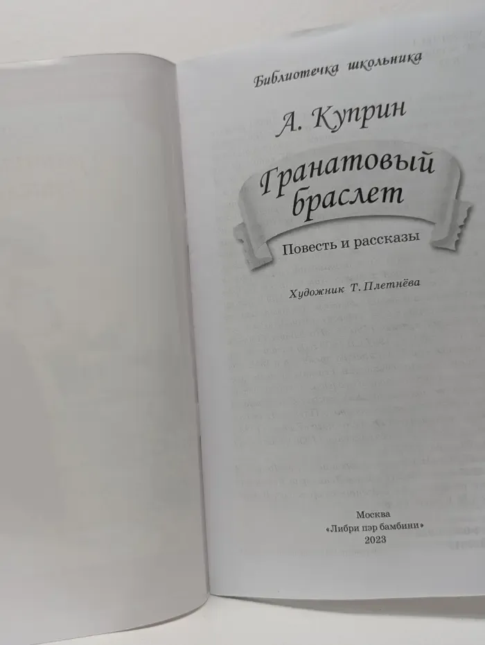 Библиотечка школьника. Гранатовый браслет