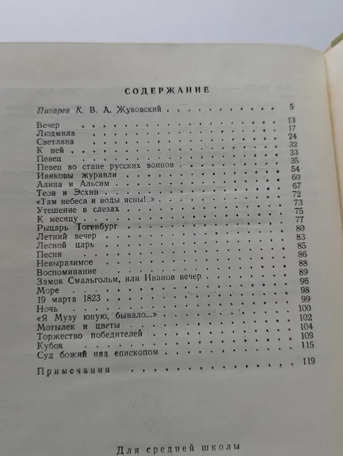 Школьная библиотека. В. А. Жуковский. Стихотворения и баллады