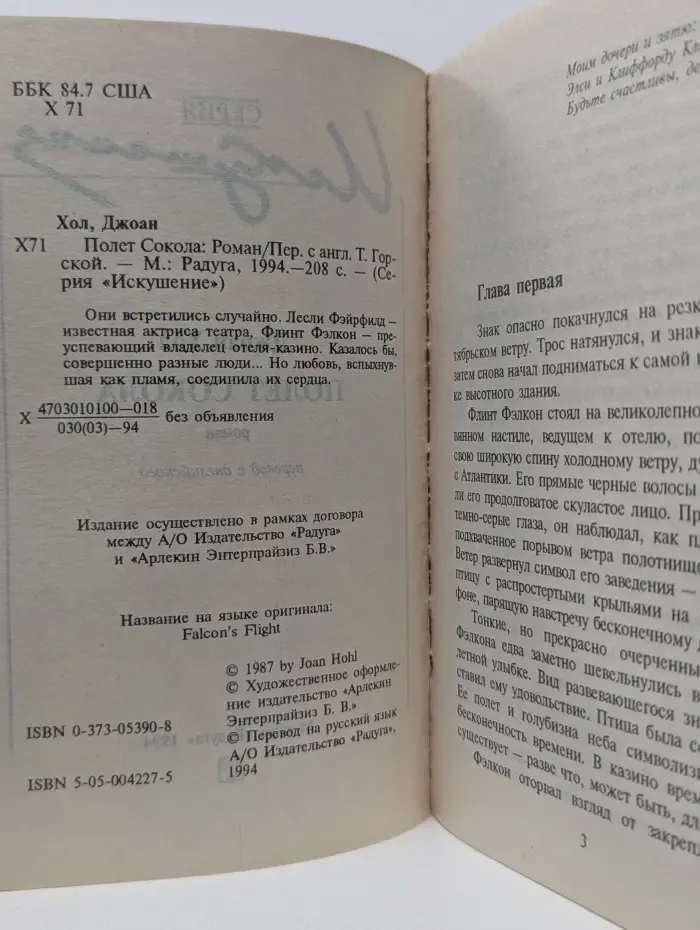 Искушение. Полет Сокола