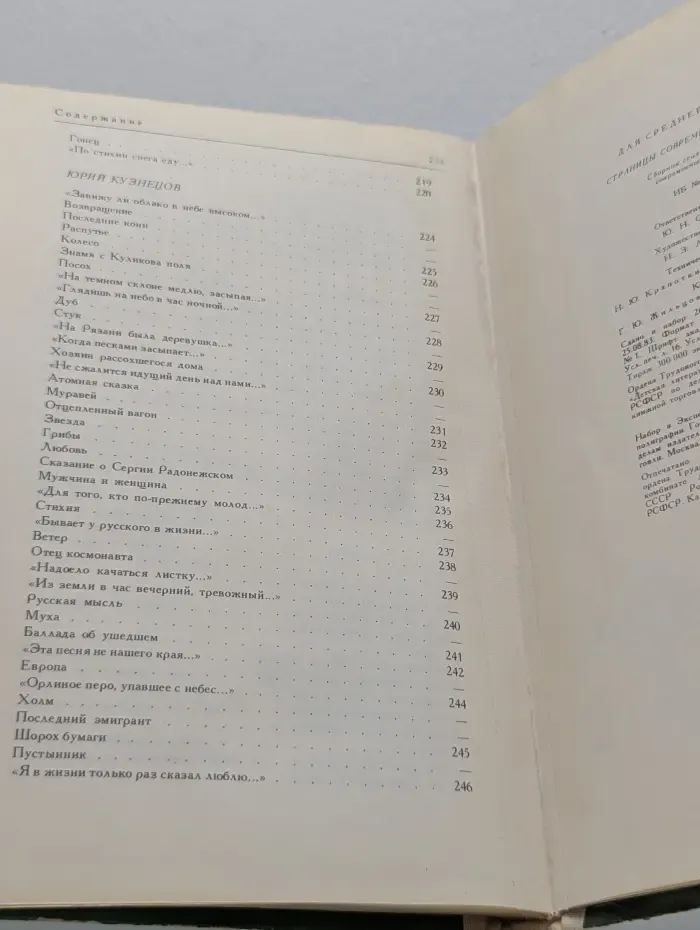 Школьная библиотека. Страницы современной лирики