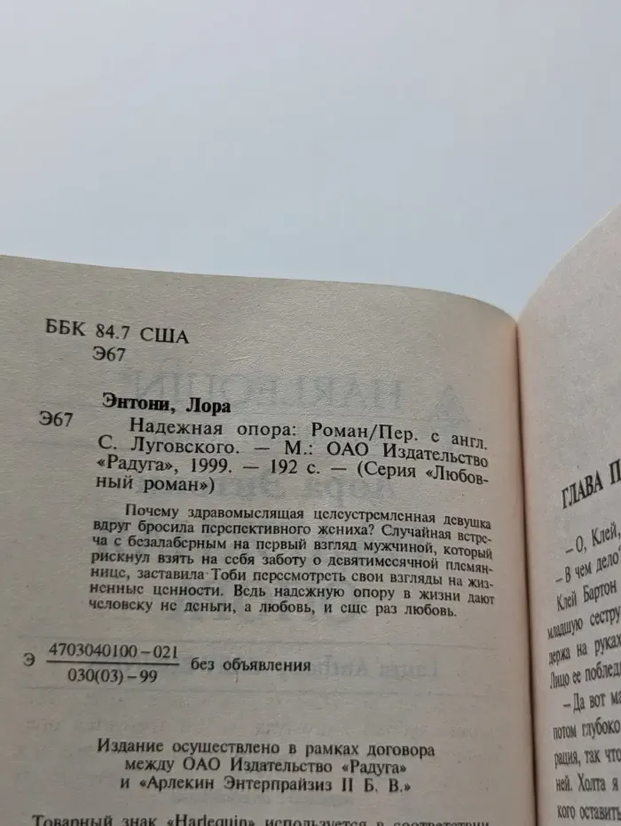 Любовный роман. Надежная опора