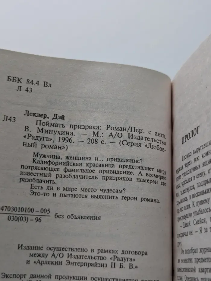 Любовный роман. Поймать призрака