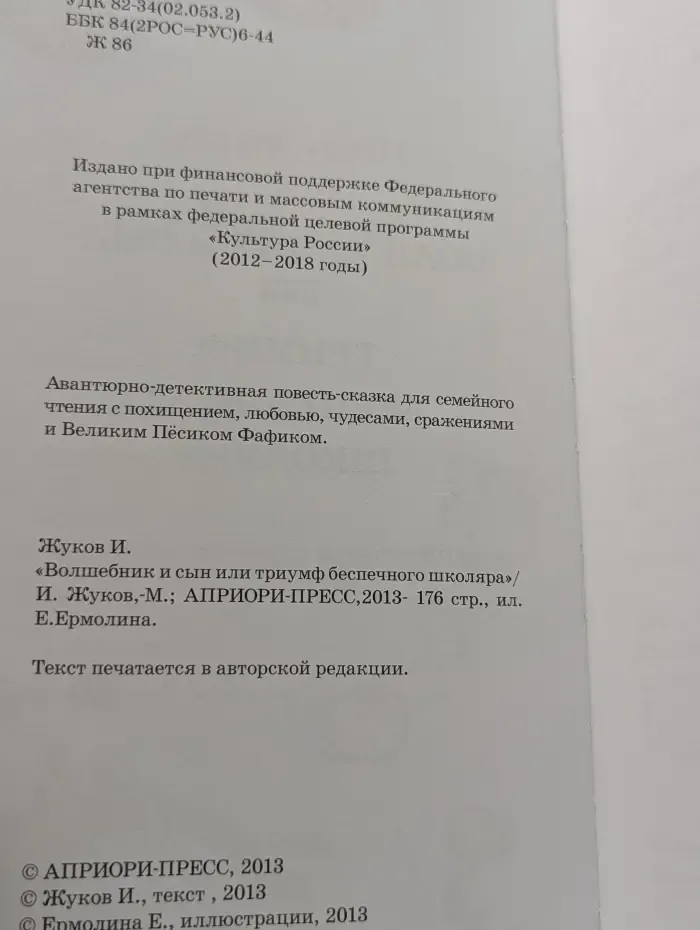 Волшебник и сын или триумф беспечного школяра