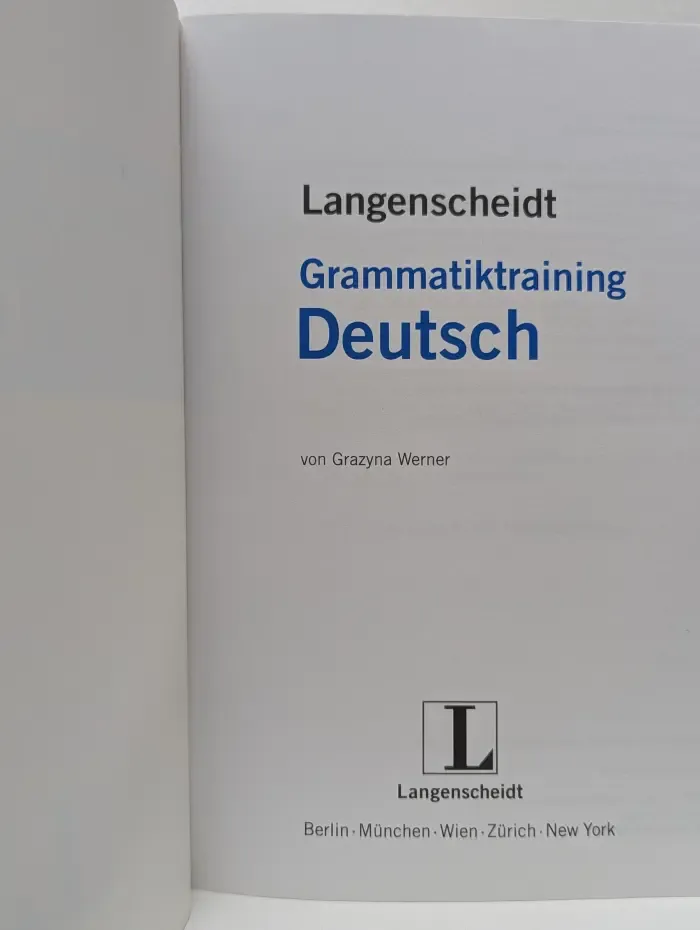 Langenscheidt Grammatiktraining Deutsch. Немецкий язык. Практикум по грамматике