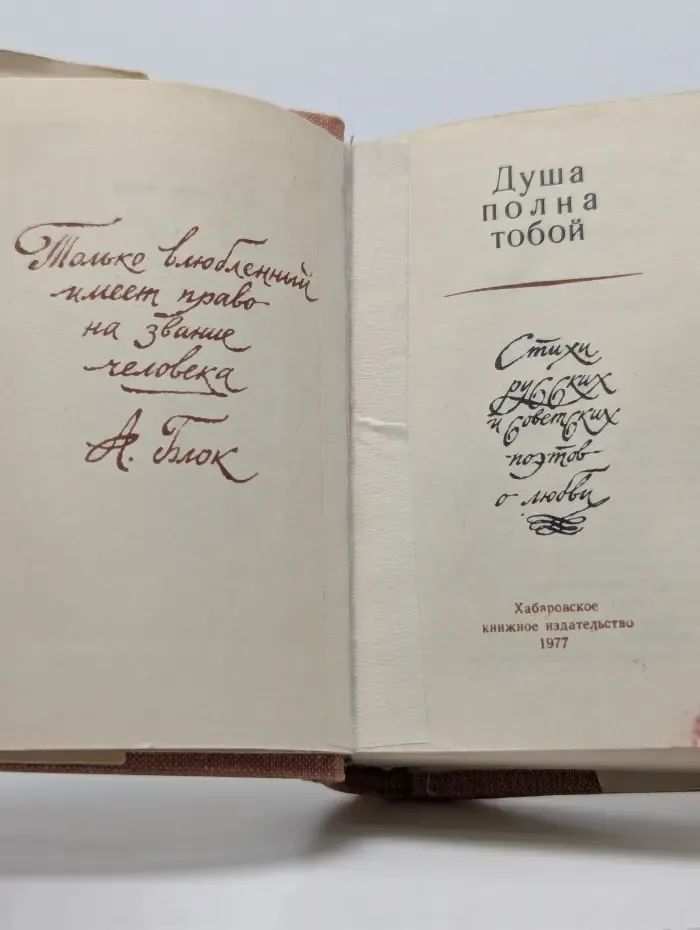 Душа полна тобой