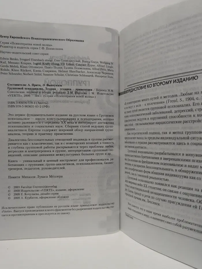 Психотерапия новой волны. Групповой психоанализ. Теория, техника, применение