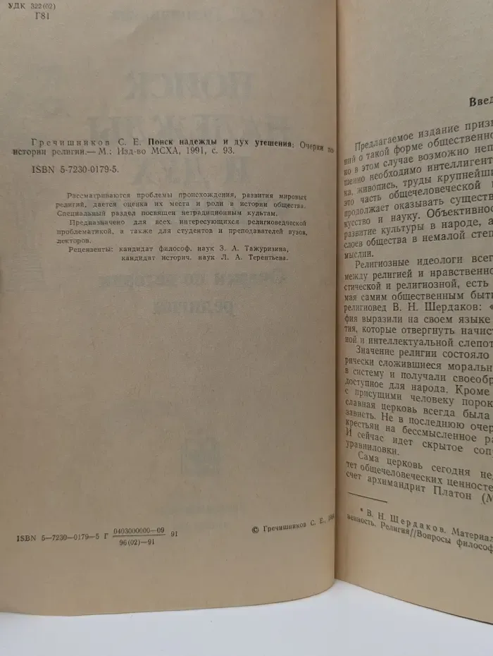 Поиск надежды и дух утешения. Очерки по истории религии