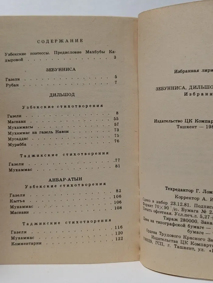 Зебунниса. Дильшод. Анбар-Атын. Избранное