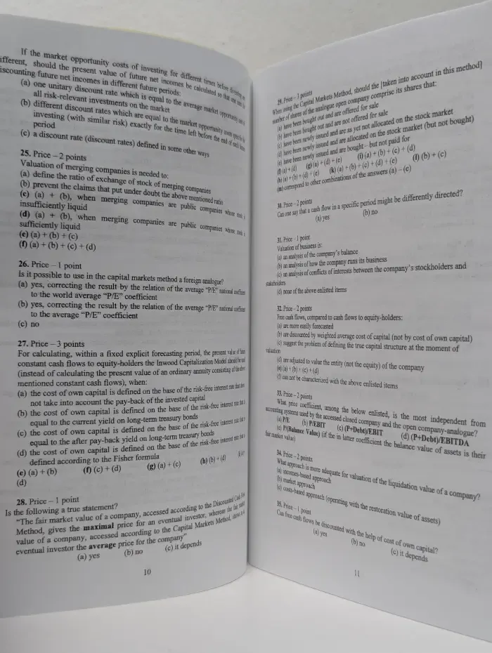 Valuation of Business. Оценка бизнеса