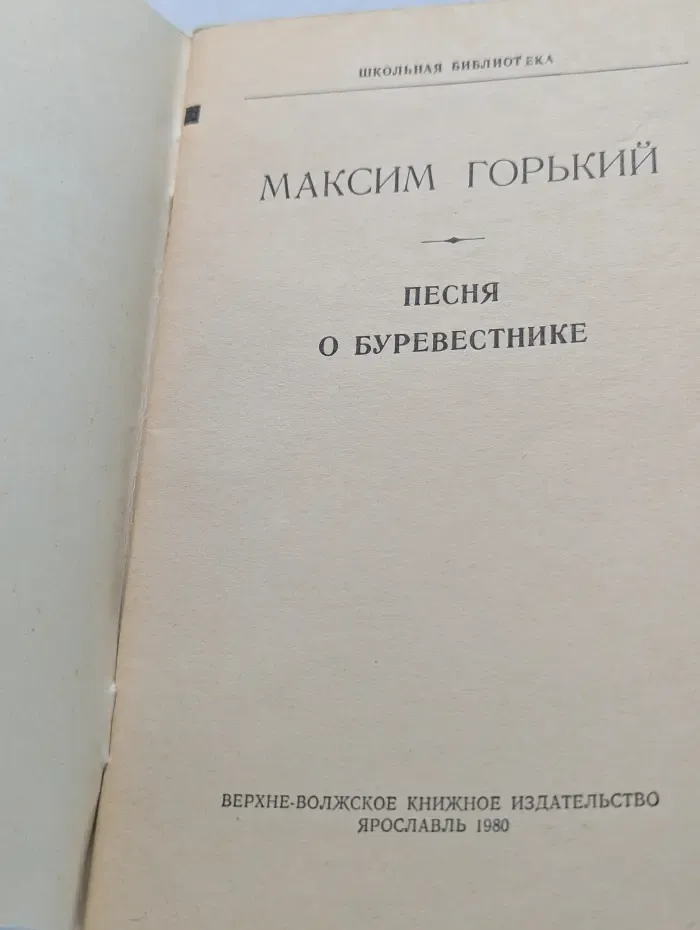 Школьная библиотека. Песня о Буревестнике