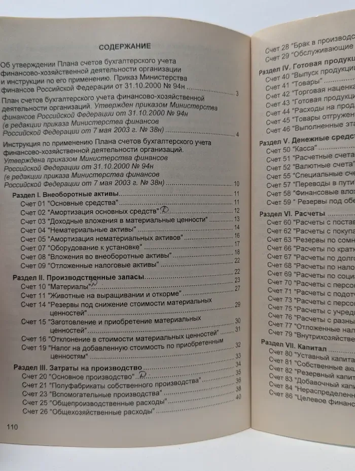 План счетов бухгалтерского учета финансово-хозяйственной деятельности организации: инструкция по применению