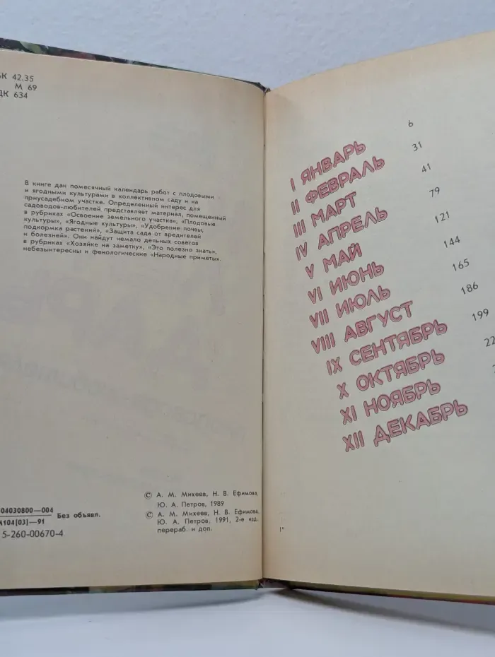 Календарь плодовода-любителя
