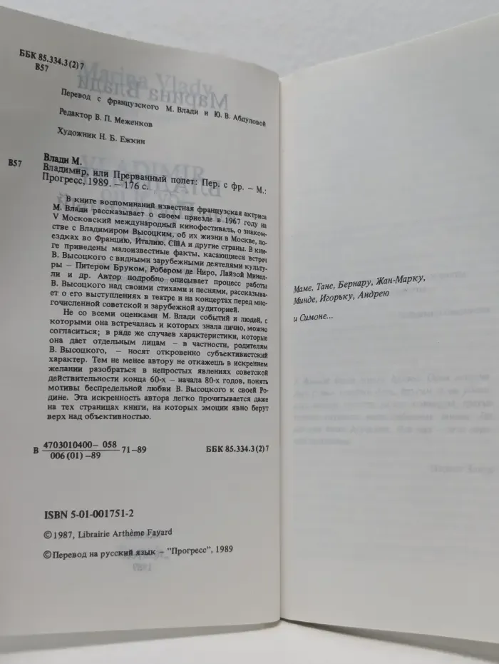 Владимир, или Прерванный полет