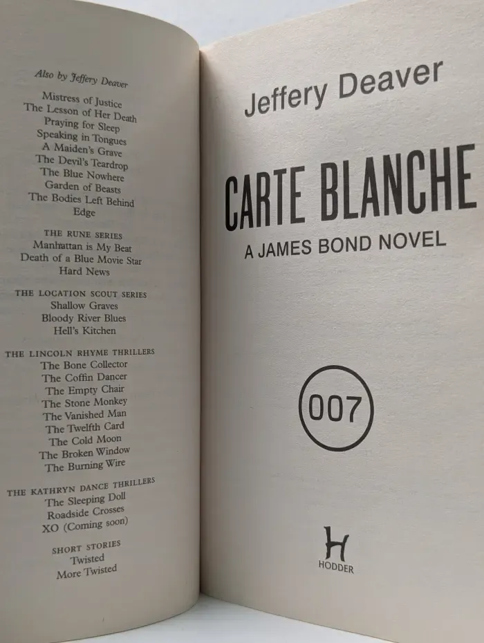 Carte Blanche. Карт Бланш