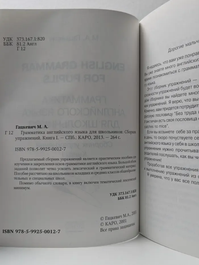 Грамматика английского языка для школьников. Книга 1