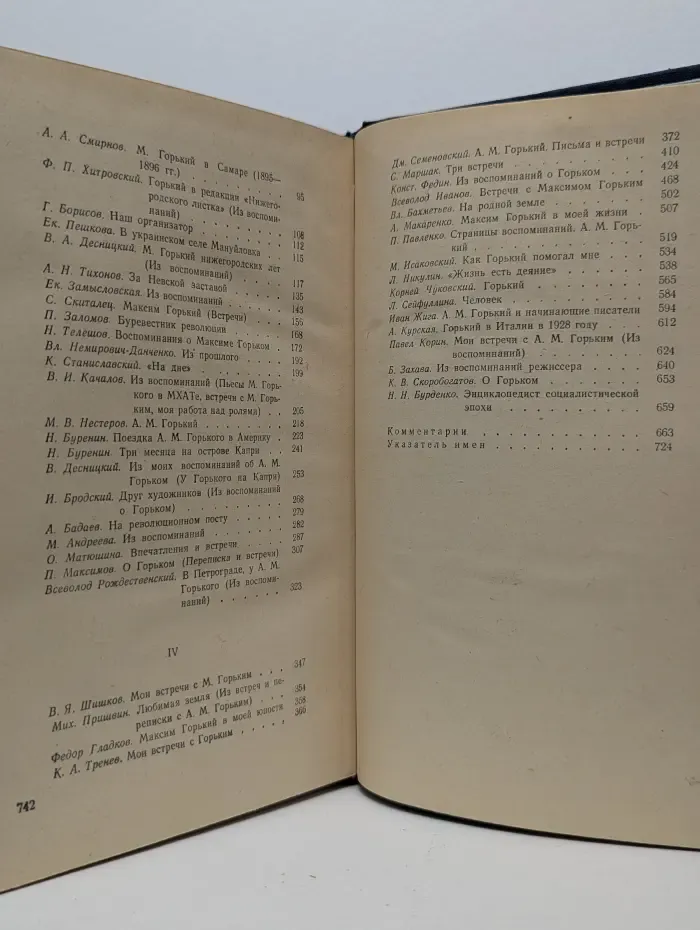 Серия литературных мемуаров. М. Горький в воспоминаниях современников