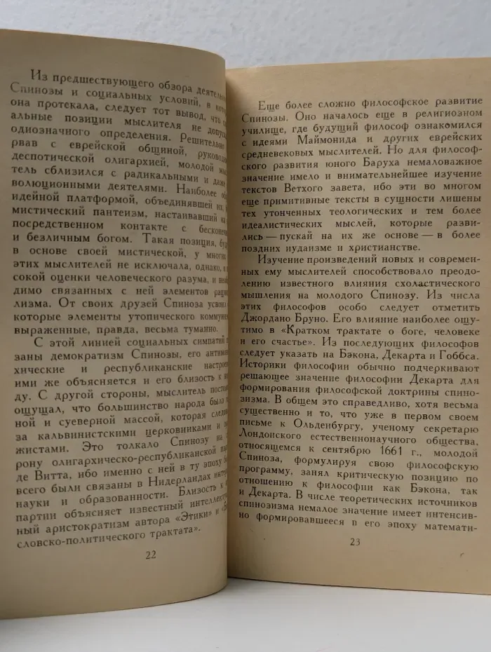Мыслители прошлого. Спиноза