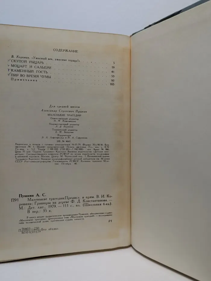 Школьная библиотека. Маленькие трагедии