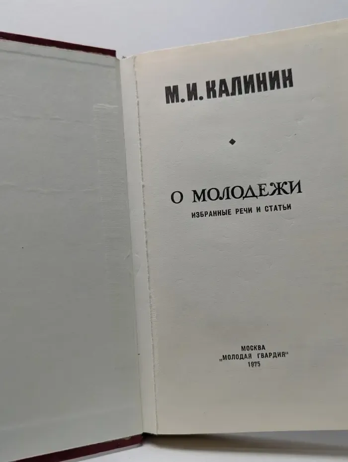 О молодежи. Избранные речи и статьи