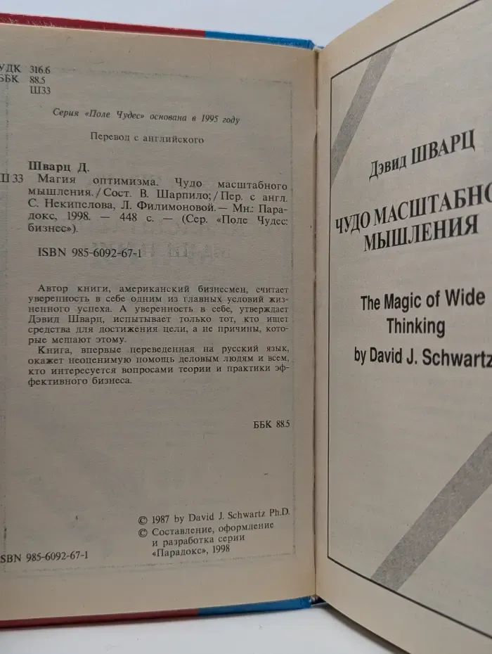 Поле Чудес бизнеса. Магия оптимизма. Чудо масштабного мышления