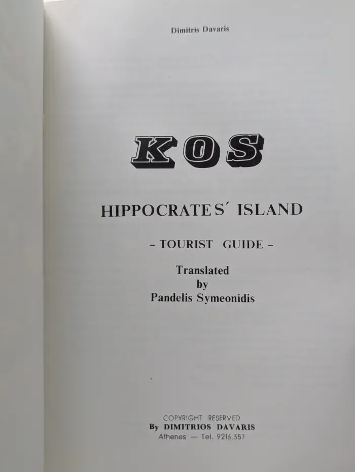 Kos. Hippocrates' Island - Tourist Guide