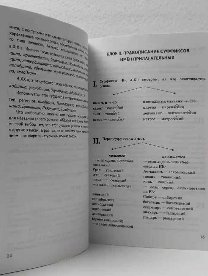 Сложные темы. Правописание суффиксов различных частей речи. 6-9 классы