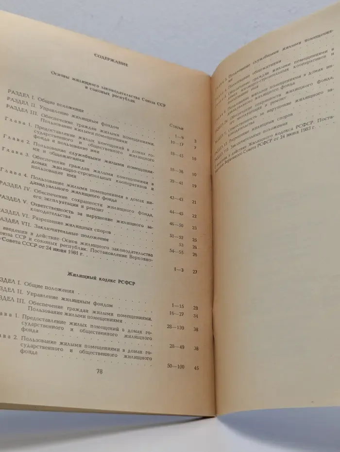 Основы жилищного законодательства Союза ССР и союзных республик. Жилищный кодекс РСФСР