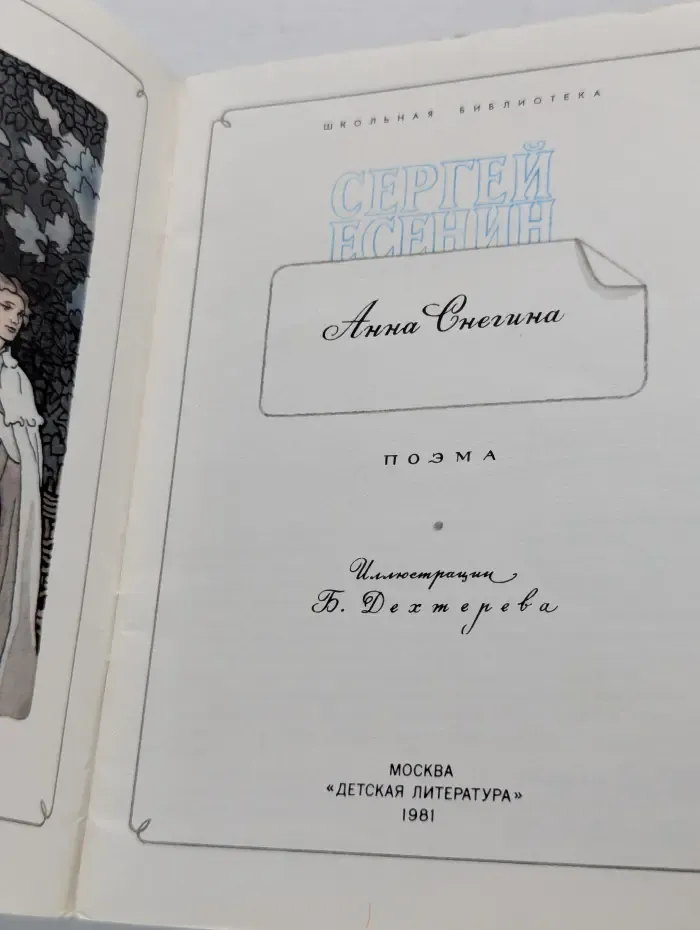 Школьная библиотека. Анна Снегина