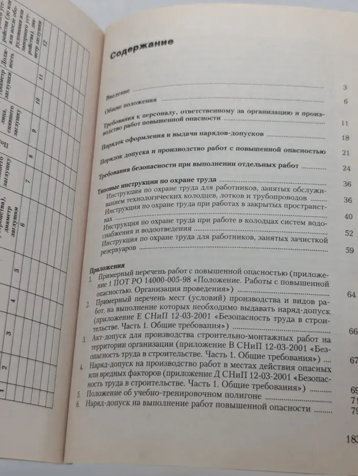 Работы с повышенной опасностью. Работы в колодцах, каналах, отстойниках, резервуарах